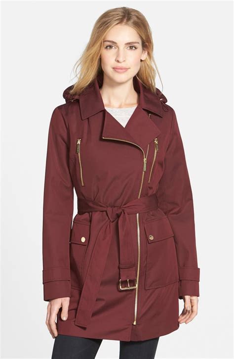 michael kors zip trench coat|Michael Kors trench coat nordstrom.